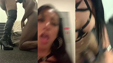 Aylla Gattina estava com tanto tesão que dominou seu escravo no corredor e fodeu ele gostoso