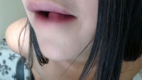 Model with Black Panties and Bra Tease Pussy and Tits