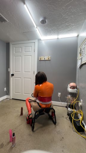 Hot Velma riding her favorite chair huge tits big ass   Clip 2