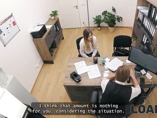 LOAN4K. That babe got her loan after a proper screwing on the office table. Hawt sex with Maya