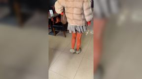 Stripper Unbuttons My Panties in Public Cafe