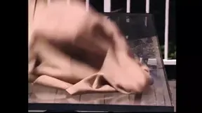 Redhead in sexy lingerie deepthroats a big cock