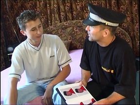Police officer and euro twink slamming hard