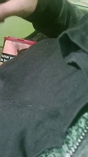Double Toy Vibrating at the Tip Until Ejaculation