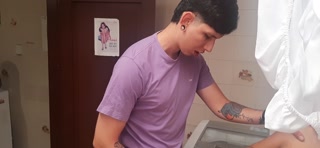 the laundry lady sucks my penis and I fuck her