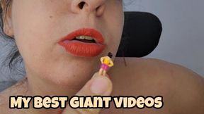 Giantess Tiny Men Breast Play and kissing them too ( my best giant videos)