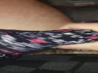 my step sister surprises me to cum in her are jogging-legins