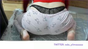 Thong- Big Ass- Turkish Porn- Turkish MILF- Doggy While Cleaning in Pajamas-
