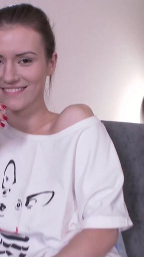 Sex-hungry student stretches all her eager holes