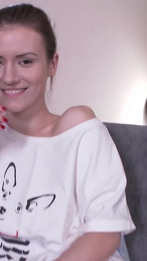 Sex-hungry student stretches all her eager holes