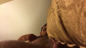 Muscular Blue-Eyed Hunk Masturbates with Pillow