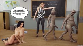 Denise and students - cartoon fantasy porn