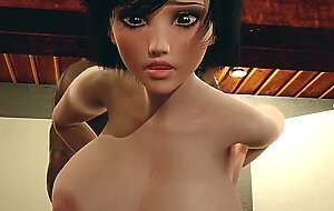 Desirenova's DESTINY S1E01 (3D CGI, downloadable): Brunette enjoys rough intruding