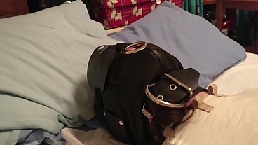 Orgasms, sensory deprivation, and the custom straight jacket I made myself (it can be locked on with my collar and chastity b...