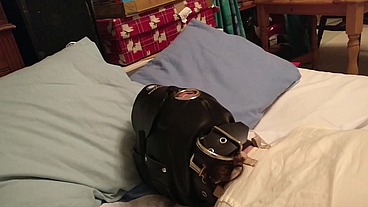 Orgasms, sensory deprivation, and the custom straight jacket I made myself (it can be locked on with my collar and chastity b...