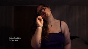 cherry lollipop suck