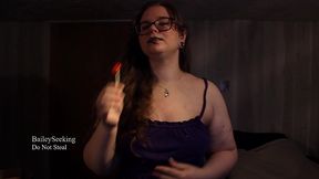 cherry lollipop suck