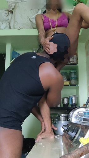 Hot Indian Couples Enjoying in Kitchen