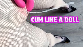 Silicone tights with a pussy, heels and vibrator… I came like a real girl