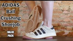 Adidas Printed onto Cock & Balls - Cum Crushed & Stomped out: Hard Trampling Sneakers Shoejob **VALUE PACK - all versions in 1 video** Dolores trainers tennis campus ball trample heavy full weight testicle crush extreme CBT ballbusting cumshot POV