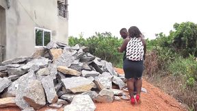 the unprecedented meeting with my ex in a crossroads in yaounde in cameroon in central africa with lots of memories that pushes us into a hot outdoor fuck near the construction site with my big