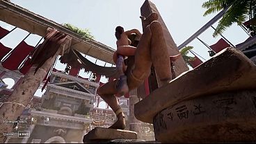 Animated Lara gets pounded by ancient statue in a Hentai game