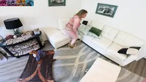 The poor girl loses a bet and has to deal with her neighbor banging both