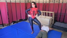 "Spider Woman vs The Absorbing Man" - Superheroine Tilly McReese battles Tony Dinoz (1080 WMV)