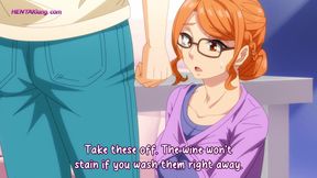 Big cock teenager washes and fucks his eager young MILF wife right on the slippery bathroom floor (Subbed) (Uncensored)