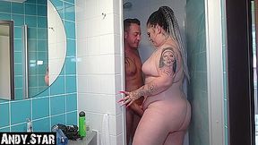 Bbw Anastasia Blowjob In Shower ! Rimjob On Bed ?