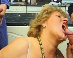 This chubby gilf slut gets fucked