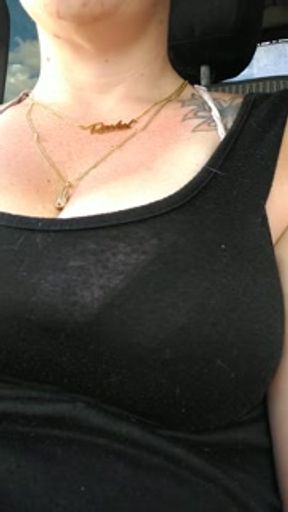 I film myself smoking cigarette while in passenger seat of truck cruising