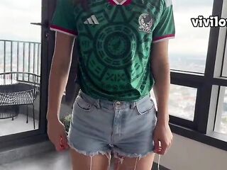 Cheating Latin chick Wife Gets Banged Hard on World Cup Day 1 in Mexico Town – POV