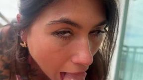 Balcony Creampie For Petite Stepsister