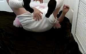 Diapered sissy beerwench locked in chastity