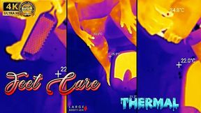 feet soles get ground, buffed and lubed until theyre glossy-fuckable thermal pov (4k portrait)