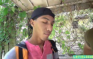 Young Latino agrees to suck gay studs cock and offers his asshole