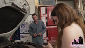 Spoiled girl gets fucked by older mechanic