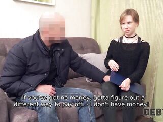 DEBT4k. Enjoyable beauty rides large cock coz this babe can’t pay