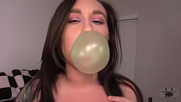 Horny Brunette Sinn Sage Licks Her Dildo Clean After Drilling Her Pussy!