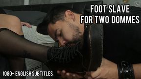 Foot Slave Uses His Mouth To Worship Our Dirty Boots (1080p)