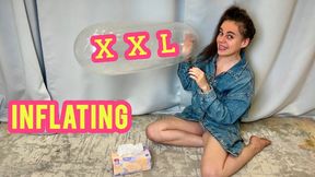 I BLOW UP A XXL CONDOM WITH MY MOUTH IN A DENIM JACKET 1080