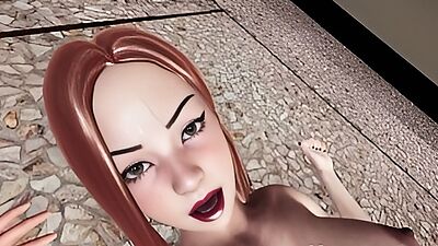 Redhead Cheerleader Leila 3D Hentai - POV Big Tits Massage with Moans, Intense Fingering of Her Pussy, Chair Pussy Licking Leading to a Squirt Rule34 Animation