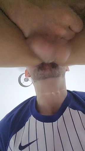 British Baseball Player Gets His Arse Dug Out Until He Blows a Load From His Untouched Soft Cock Then Gets Creampied.