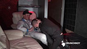 sneaker se domination in backroom with foot sniffinf