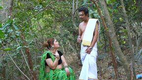 A stranger met a girl in the jungle, and they had a wonderful time exploring together.