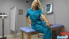 Mature Blonde Nurse Sydney Hail Masturbates at Work