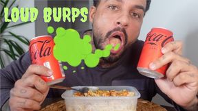 Loud burps while eating a meal and drinking soda - Lalo Cortez