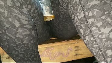 Bibi pees at a beach rooftop ( public pee)