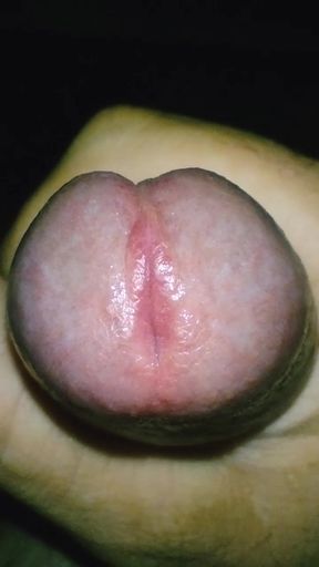 Morning close up masturbation, full of sperm, for a better day